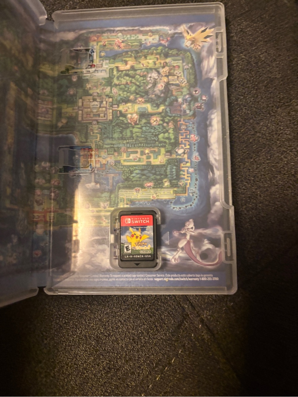 Nintendo Switch Pokémon let’s go Pikachu in original case.